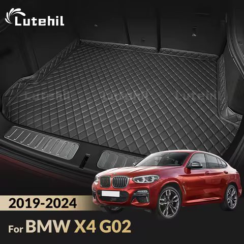 For BMW X4 G02 2019-2024 23 22 21 20 Lutehil 3D Car Trunk Mat High Side Waterproof Liner Cargo Carpe