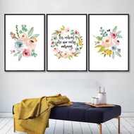 Bible Quote Poster Wall Art Canvas Painting Wreath Bible Christian Scripture Lamentations 3 3 Bible 