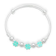 【童樂繪金飾】兒童純銀手鐲手環 幸福幸運草 (彌月銀飾 滿月禮)