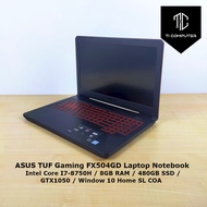 ASUS TUF Gaming FX504GD Intel Core I7-8750H 8GB RAM 480GB SSD GTX1050 Laptop Refurbished Notebook