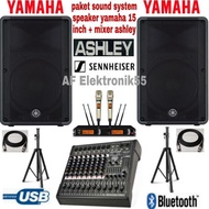 Ready || Paket Sound System Speaker Yamaha 15 Inch + Mixer Ashley