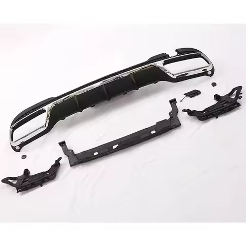 For W212 AMG Style Rear Diffuser Car Exterior Accessories Rear Bumper Splitter Diffuser With Exhaust