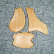 3 件組刮痧按摩木製工具，臉部、頸部和手部木製按摩