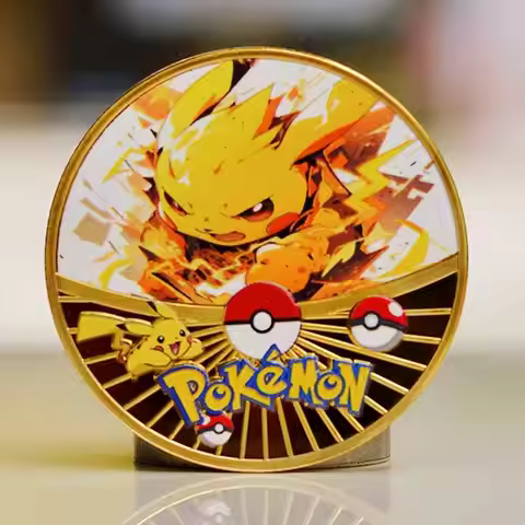 Pokemon Coins Metal Pokémon Coin Tcg Pikachu Vmax Charizard Gengar Coins Collectibles Anime Games Ca