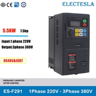 7.5hp Frequency inverter single phase 220V converter to three phase 380V 5.5KW VFD/VSD power transfo