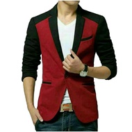 Maroon Combination Blazer Korean Blazer/ Men's Suit/ Men's Suit/ Men's Blazer/ Blazer Suit/