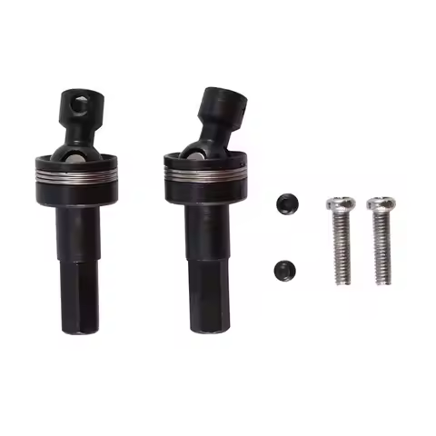 HOT-6Pcs Metal Front Axle Universal CVD Drive Shaft 5Mm Hex For WPL C14 C24 B14 B24 B36 MN D90 MN99S