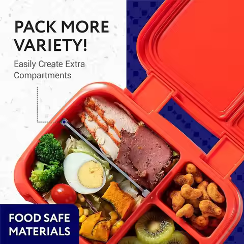 Replacement Silicone Bento Box Divider BPA FREE Universal Lunch Box Insert Divider Safe Food Tray Di