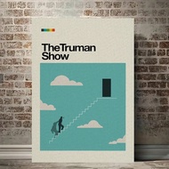 1 ชิ้น ภาพพิมพ์บนผ้าใบที่ไม่มีกรอบ, ภาพวาด "The Truman Show", ศิลปะติดผนัง, ตกแต่งบ้าน, ของขวัญสำหรั