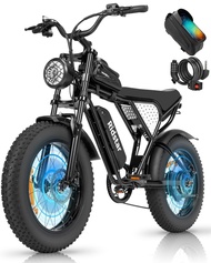 Electric Bike for Adults, 𝟭𝟬𝟬𝟬/𝟭𝟮𝟬𝟬/𝟭𝟱𝟬𝟬/𝟮𝟬𝟬𝟬𝗪,25/30/35MPH Dirt Bike, 48V 15/20AH,52V 40AH Removable