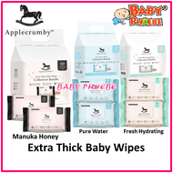 Applecrumby Extra Thick Premium Baby Wipes 婴儿湿纸巾 Baby Phoebe Infant Newborn Wet Tissue Wet Wipes Tis