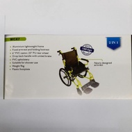 Mer's Aluminium Lightweight Wheelchair 10kg (WCX7) (Apple Green Frame)