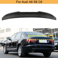 Car Rear Trunk Boot Lip Wing Spoiler For Audi A6 S6 C6 2008 - 2011 Rear Trunk Spoiler Wing Carbon Fi