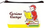 Tee's Factory OG-5533571HY Curious George Triangle Pouch, Book Reading, H 4.1 x W 6.2 x D 1.4 inches