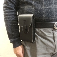 Ultra-thin Mobile Phone Waist Bag Men Wear Belt Hanging Waist Elderly Mobile Phone Bag Cover Construction Site Work Portable Vertical Mobile Phone Bag