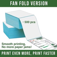 A6 Thermal Sticker 100*150mm Blue Base AWB Barcode Airway Bill Shipping Label/Roll/Fanfold/ AWB