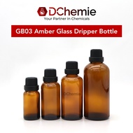 Amber Glass Dripper Bottle - GB03