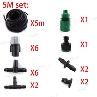 5m Automatic Watering System 4/7mm Tube Drip Irrigation Misting Cooling Water Hose Connector Spray  