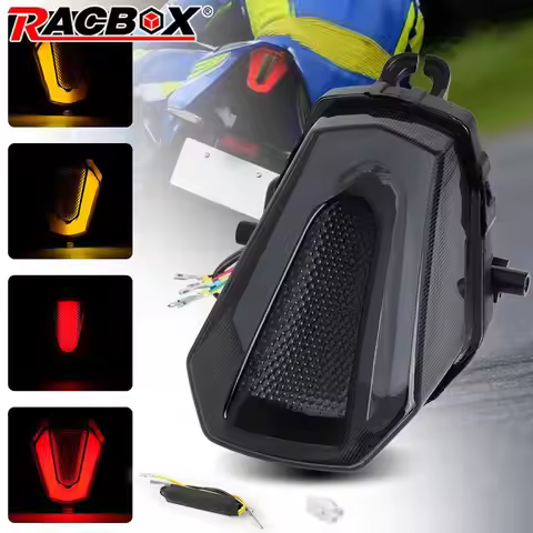Rear Motorcycle LED Tail Light Brake Light Red Yellow Stop Signal Lamp For Suzuki GSXR1000 2017 2018