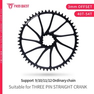 PASS QUEST 3mm Offset GXP Chainring 40T/42T/44T/46T/48T/50T/52T/54T Narrow Wide Chainring for SRAM GXP Gx xx1 Eagle 10S 11S 12S