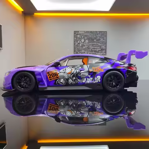 WASA Joint Edition 1:24 BMW M4 GT3 AUDI R8 LMS Alloy Sports Car Model Diecast Metal Track Racing Car