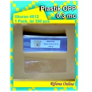 Opp Plastic Size 4 x 12 cm