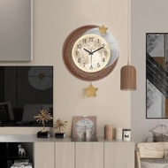 2024 New Elegant Household Clock Wall Clock Living Room Simple Modern Internet Red Restaurant Fashio