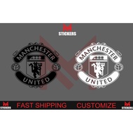 MANCHESTER UNITED LOGO STICKER MYVI VIVA AXIA BEZZA VIOS CITY CIVIC LANCER SAGA WIRA WAJA PROTON PER