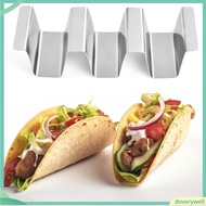 [doverywell]   Taco Holder Stainless Steel Stackable Tortilla Tray Stainless Steel Double-sided Taco