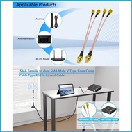 UTAKEE SMA Splitters Cable SMA Female to Double SMA Male Connectors Extension Pigtail Cable RG316 fo