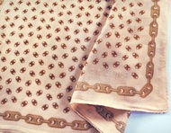 Celine 古董絲巾 馬術風格配件 鍊條元素 23 x 22 英吋