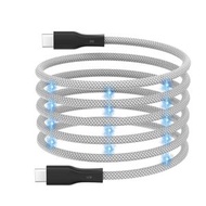 雜乜鋪 - 磁力收納數據線#iPhone充電線#USB線#Type C線#快充線#手機充電線#C 型充電線#60W（3A）#1米#灰色