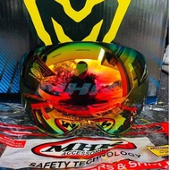 MHR BKP GMA Anoka 3 PIN Helmet VISOR 3 BUTTON Helmet VISOR Siang Malam Chrome Smoke Rainbow Gold Blu