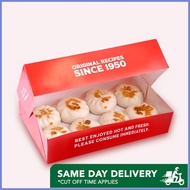 ✢ ◵ ✶ Ling Nam Fried Siopao Pork Asado Box of 8 [Siopao, Asado, Box]