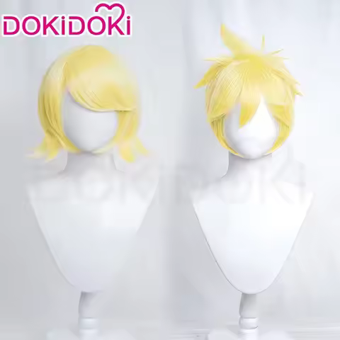 Rinn/Lenn Wig Game Project Sekai Colorful Stage! DokiDoki Halloween Cosplay Wig Women Yellow Short C