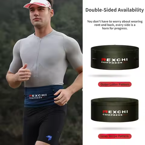 REXCHI Hidden Running Waistpack Lightweight Marthon Belt Waist Pack Portable Elastic Breathable Larg