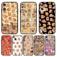 TPU black compatible protective case 【J-8】Cute cartoon Capybara for Huawei Y9A Y5 Y6s Y6 Pro Y7 Y9 P