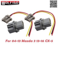 New Rear Brake Light Lamp Bulb Socket & Plug Connector Wire 4PCS For 2004-2013 Mazda 3 13-16 CX-5 G