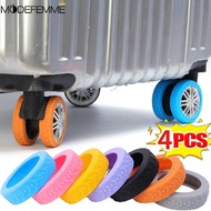 4Pcs Thicken Silicone Luggage Wheels Cover - Wheels Cover Accessories - Silicone Wheels Caster Shoes - Luggage Wheels Protector - Reduce Noise Wheels Guard Cover