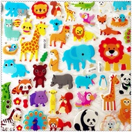 ❀ Animal Zoo Q-1 DIY Rewards Sticker ❀ 1 Sheet 3D Puffy Bubble Stickers Waterpoof Toys PVC Stickers