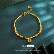 Vietnam Sand Gold Broken Gold Copper Coin Chubby Fortune Bracelet Ancient Coin Pattern Niche Design 