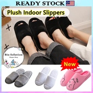 Slippers Plush Indoor Home Selipar Rumah Women Men Soft Warm Cotton Slipper Unisex 室内家居拖鞋 Kasut hotel