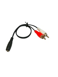 สาย แจ็ค ตัวเมีย 3.5mm to ปลั๊กตัวผู้ RCA x2 ยาว 25cm