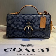 Coach Kleo經典單寧手提肩背兩用包