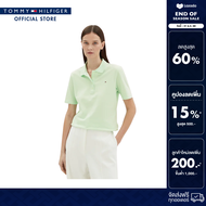 Tommy Hilfiger เสื้อโปโล ผู้หญิง รุ่น WW0WW43224 LXY - สีเขียว ทรง Regular Fit