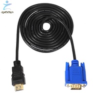 [Hot Sale]HDTV HDMI Gold Male To VGA HD-15 Male 15Pin Adapter Cable 6FT 1.8M 1080P