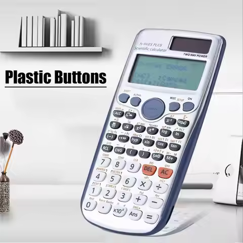 FX-991ES-PLUS Scientific Calculator 417 Functions Students School Office Coin Battery Two Ways Finan