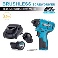 Brushless Electric Screwdriver 12V Cordless Impact Drill Power Driver Rechargeable Adjust Torque  Wrench Tool For Makita Battery