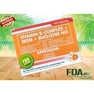 reduce weight ✿APPETASON (Vitamin B-Complex + Iron + Buclizine HCI) 100 Capsules☸