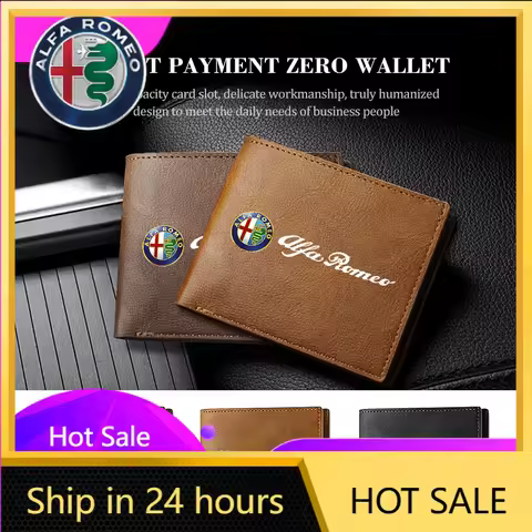 2026 Hot Car Stickers For Alfa Romeo Car Multi Functional Zero Short Purse Driver's License Wallet F